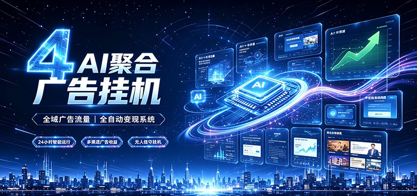 全域广告流量聚合,AI无人挂机稳赚佣金,打造长期稳定被动收入副业-极光库